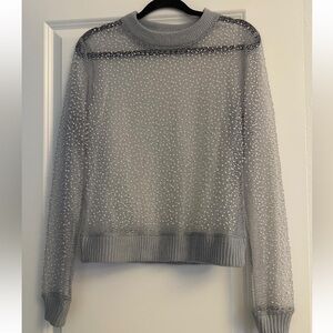 Zara Combination Pearl Sweater NWT!!!!